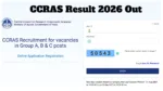 CCRAS Result 2026 Out