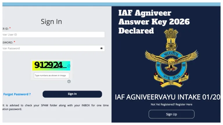 How to Check IAF Agniveer Answer Key 2026 at iafrecruitment.edcil.co.in, Objection Window Open 7 Iaf Agniveer Answer Key 2026 Declared