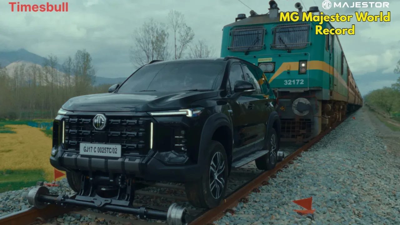 MG Magestor 2026: Record-Breaking SUV Pulls 400-Ton Train – Specs & Details - MG Majestor World Record (1) | Times Bull