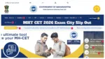 MHT CET 2026 Exam City Slip Out