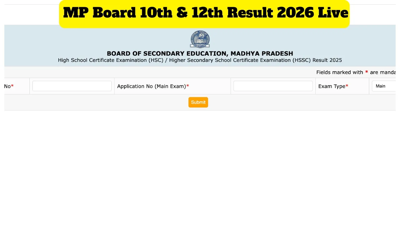 MP Board 10th & 12th Result 2026 Live – How to Check Scorecard via Mobile & Using Roll Number - MP Board 10th & 12th Result 2026 Live | Times Bull