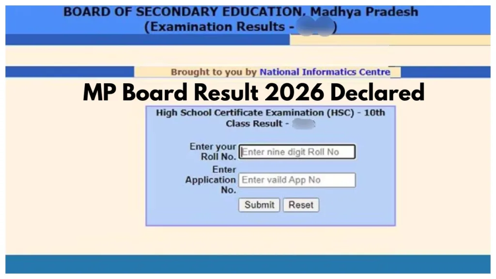 MP Board Result 2026 Declared