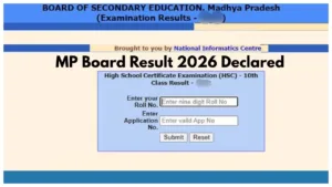 MP Board Result 2026 Declared