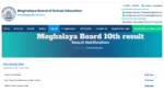 Meghalaya Board 10th Result