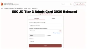 SSC JE Tier 2 Admit Card 2026 Released