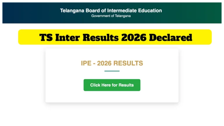 TS Inter Results 2026 Declared