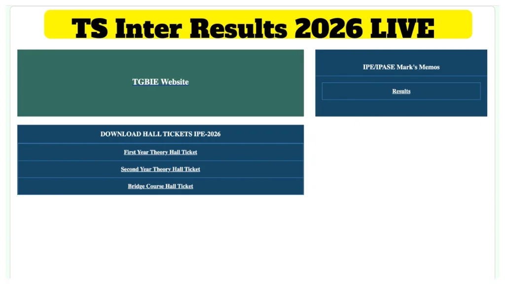 TS Inter Results 2026 LIVE
