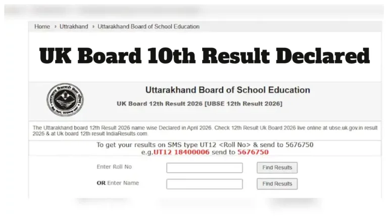 UK Board 10th Topper List 2026 – Direct Links at uaresults.nic.in, Check Toppers List