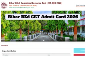 Bihar BEd CET Admit