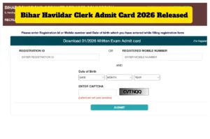 Bihar Havildar Clerk Admit