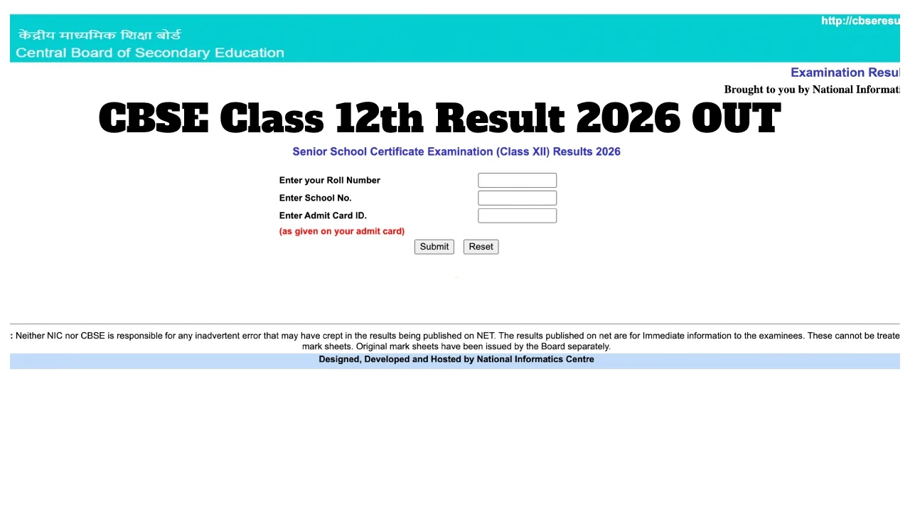 CBSE Class 12th Result 2026 OUT – Direct Link to Check Score at cbseresults. nic.in - Cbse Class 12th Result 2026 Out | TIMESBULL