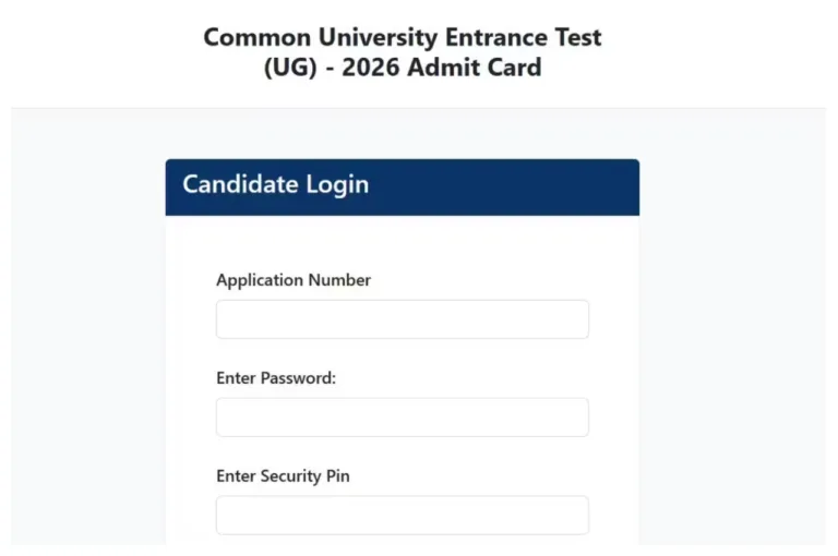 CUET UG 2026 Admit Card Released – Download  Hall Ticket for May 31 at cuet.nta.nic.in