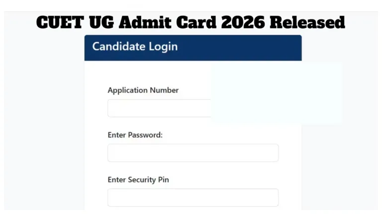 CUET UG Admit Card 2026 Released – Download at exams.nta.ac.in/CUET-UG