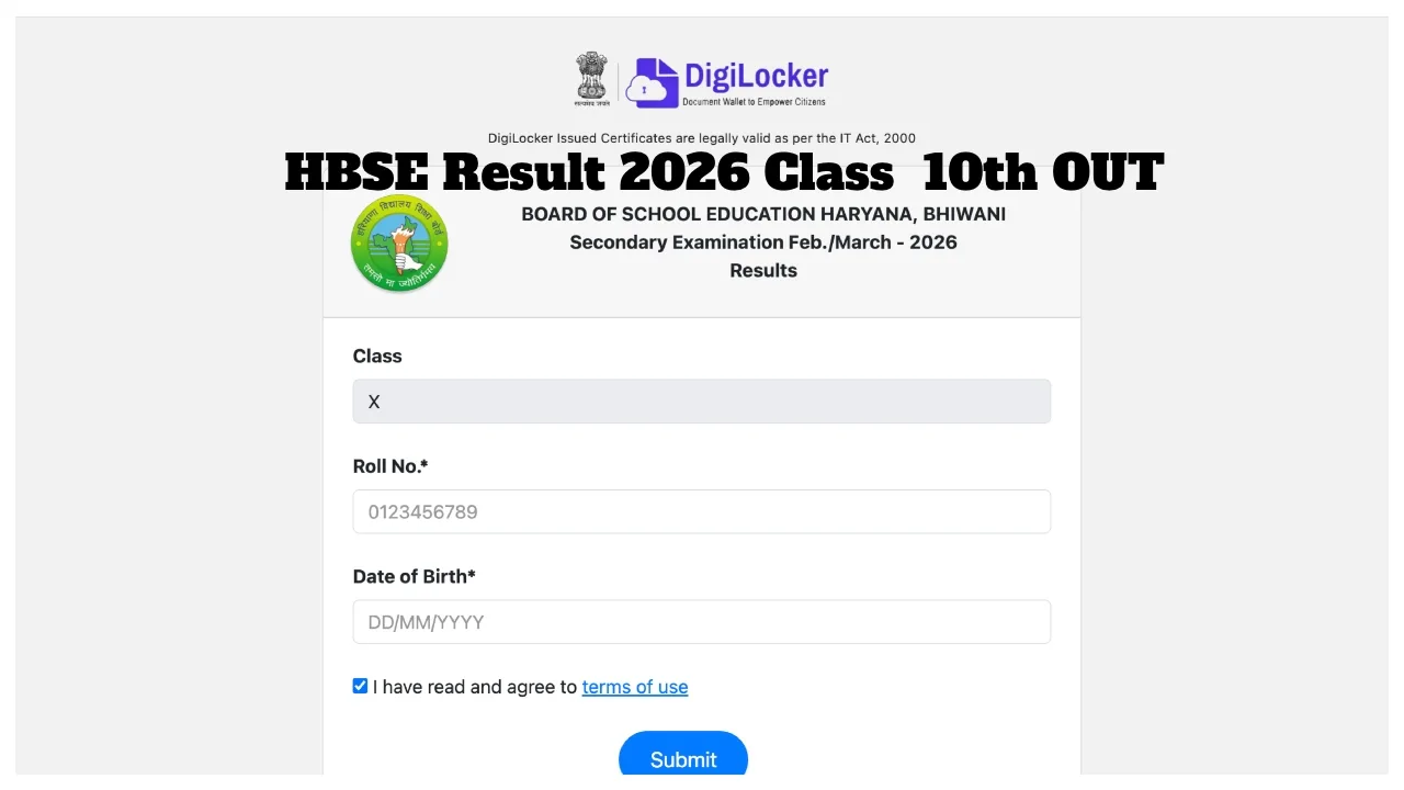 HBSE Result 2026 Class  10th OUT – Total Percentage at 89.06%, Check at bseh.org.in - Hbse Result 2026 Class 10th Out | TIMESBULL