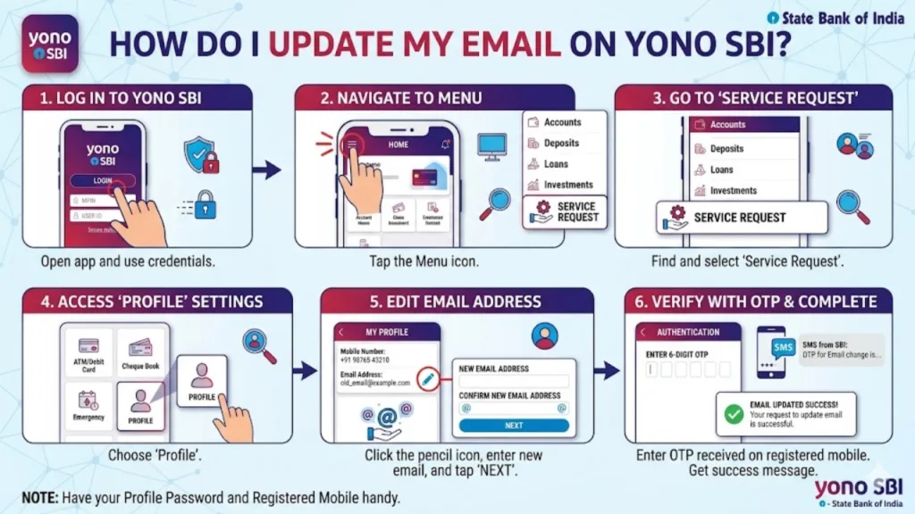 How Do I Update My Email On Yono Sbi  | TIMESBULL