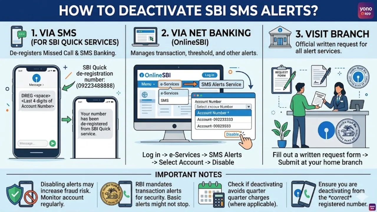 How To Deactivate Sbi Sms Alerts  | TIMESBULL
