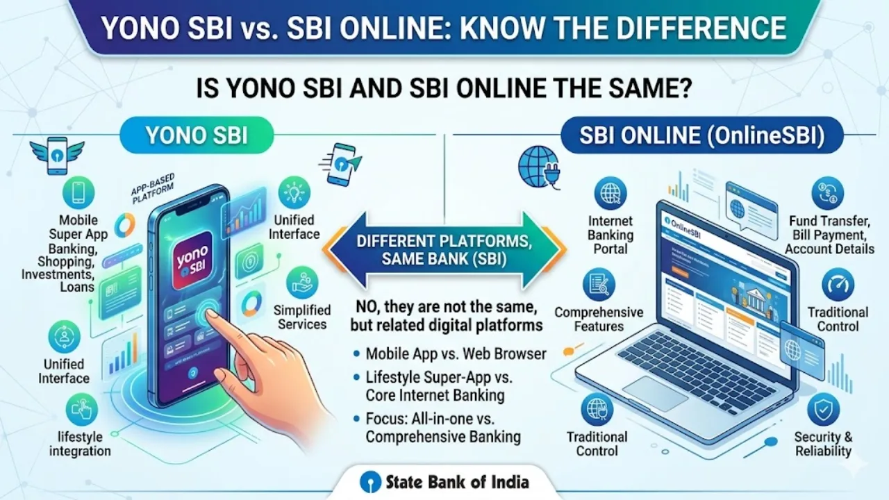 Is Yono Sbi And Sbi Online The Same  | TIMESBULL