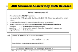 JEE Advanced Answer Key