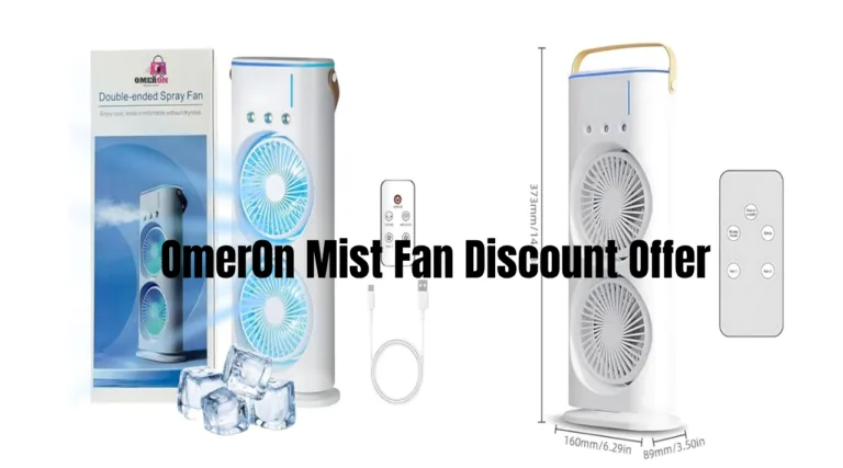 Omer0n Mist Fan Discount Offer – USB Mini AC with Remote and 5 Year Warranty at Low Price