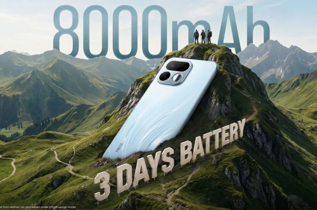 Realme 16T 5G Featuring an 8,000mAh Battery and 50MP Sony AI Camera to Launch in India on May 22For the photo crowd, the Realme 16T 5G seems to aim at those pro-looking shots ,but without the whole flagship bill. It comes with a main 50-megapixel Sony IMX852 sensor, with an f/1.8 aperture and dependable autofocus support. So you get crisp results even when the lighting is kind of difficult, like shadows and uneven indoor light .  Realme also brought in its own LumaColor IMAGE Engine, basically made to bring out skin tones and natural surface details. On top of that, there’s a strong RAW HDR processing pipeline plus custom white balance tuning, meant to stop those annoying overbright backgrounds that sometimes happen.  And the whole camera setup is pushed hard by artificial intelligence, it has features like:  AI Portrait Glow: It tries to balance facial lighting in dim areas and in backlit situations too. It also includes separate studio-style options, such as Flash, Rim Light, Natural Light, and Studio Light.  Rear Selfie Mirror: This one is a bit different because it’s a physical integration on the back panel, so you can check your framing first. Then it helps you capture ultra-high-resolution selfies using the better rear sensor, which is kind of the point.  Creative AI Suites: The UI comes with automated creation tools, including AI Popout Collage, AI StyleMe, AI Profile Portrait, AI Football Star, AI Light Me, and AI Instant Clip, for making quick short-form clips without much fuss. - Realme 16t 5g | TIMESBULL