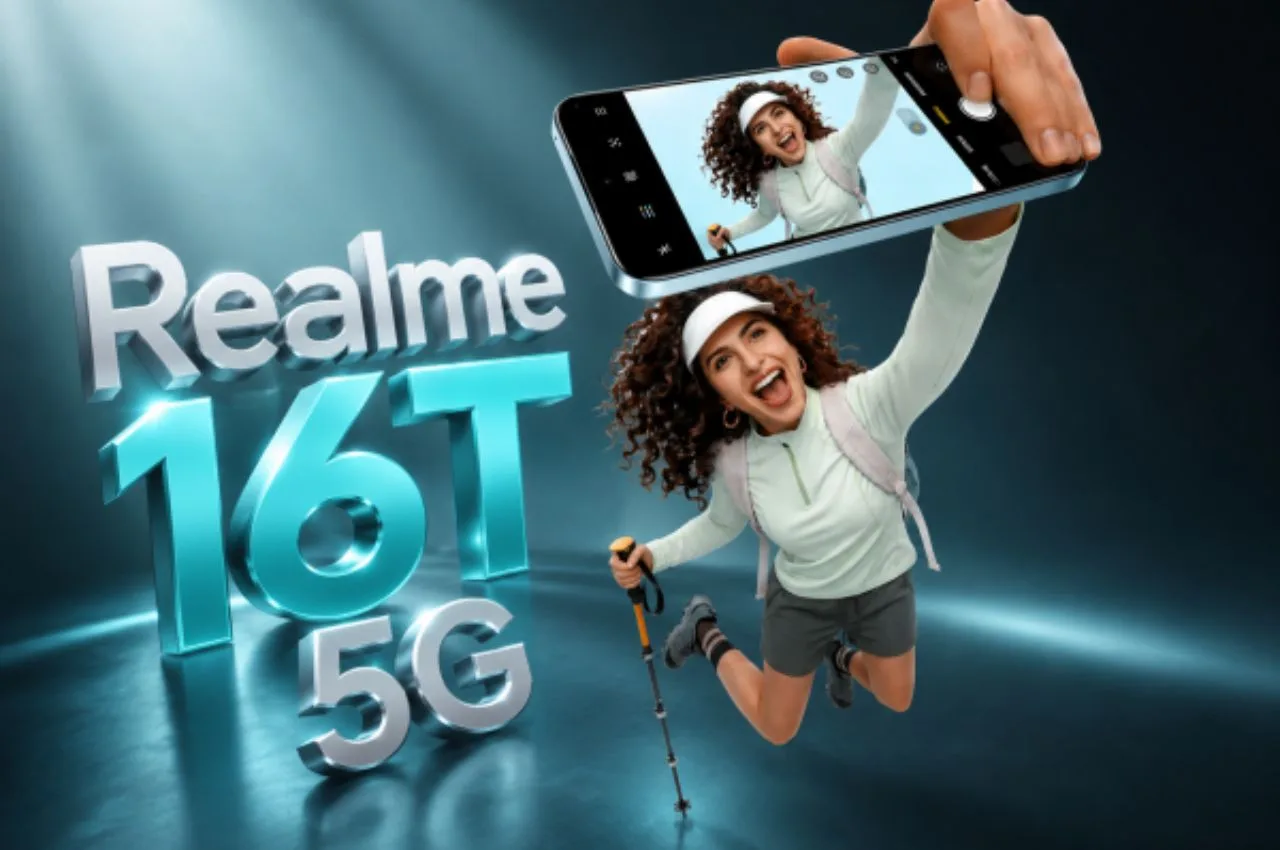 Realme 16T 5G Featuring an 8,000mAh Battery and 50MP Sony AI Camera to Launch in India on May 22For the photo crowd, the Realme 16T 5G seems to aim at those pro-looking shots ,but without the whole flagship bill. It comes with a main 50-megapixel Sony IMX852 sensor, with an f/1.8 aperture and dependable autofocus support. So you get crisp results even when the lighting is kind of difficult, like shadows and uneven indoor light .  Realme also brought in its own LumaColor IMAGE Engine, basically made to bring out skin tones and natural surface details. On top of that, there’s a strong RAW HDR processing pipeline plus custom white balance tuning, meant to stop those annoying overbright backgrounds that sometimes happen.  And the whole camera setup is pushed hard by artificial intelligence, it has features like:  AI Portrait Glow: It tries to balance facial lighting in dim areas and in backlit situations too. It also includes separate studio-style options, such as Flash, Rim Light, Natural Light, and Studio Light.  Rear Selfie Mirror: This one is a bit different because it’s a physical integration on the back panel, so you can check your framing first. Then it helps you capture ultra-high-resolution selfies using the better rear sensor, which is kind of the point.  Creative AI Suites: The UI comes with automated creation tools, including AI Popout Collage, AI StyleMe, AI Profile Portrait, AI Football Star, AI Light Me, and AI Instant Clip, for making quick short-form clips without much fuss. - Realme 16t 5g | TIMESBULL