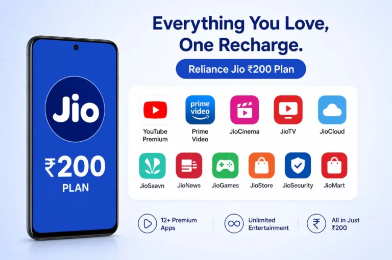 Reliance Jio Rs 200 Plan: How to Get YouTube Premium, Prime Video, and 11 Other Apps in One Recharge