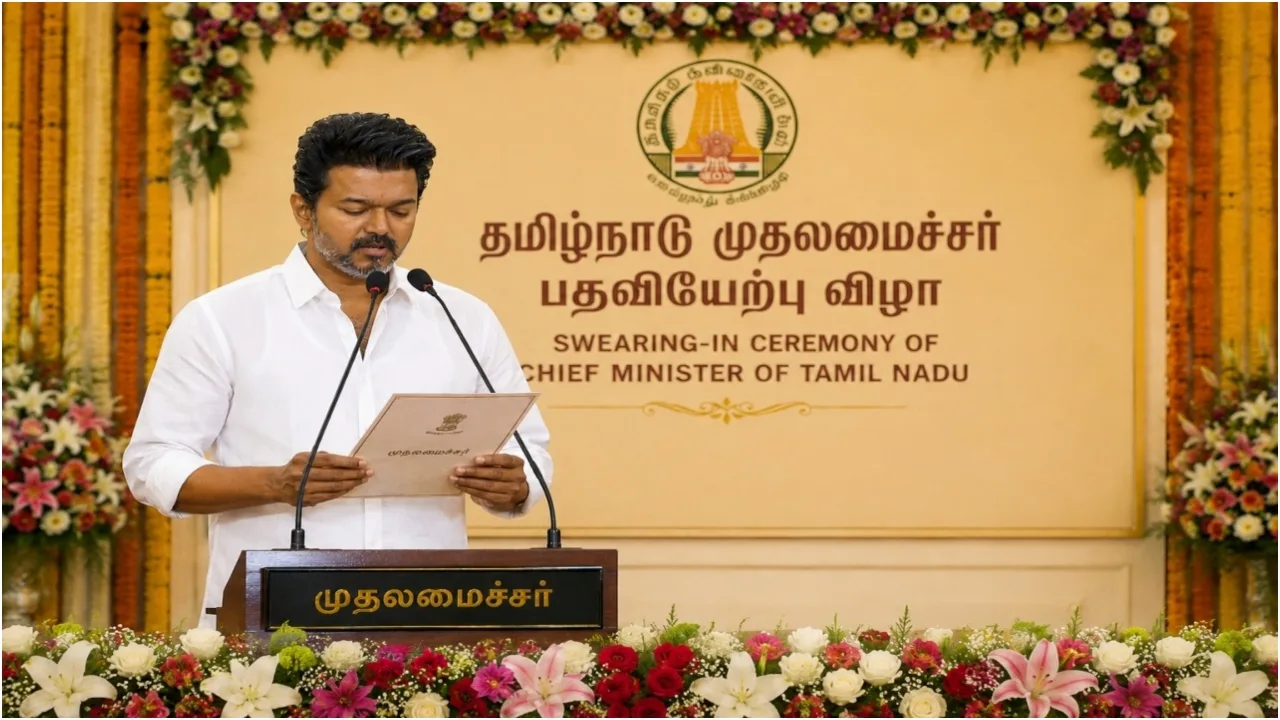 Tamil Nadu CM Vijay: Tamil Nadu Gets a New CM, Thalapathy Vijay Takes Oath, Know the Update - Tamil Nadu Cm Vijay | TIMESBULL