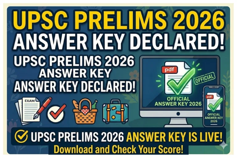 UPSC Prelims Answer Key 2026 Declared – Direct Link to Check at  upsc.gov.in, how to download
