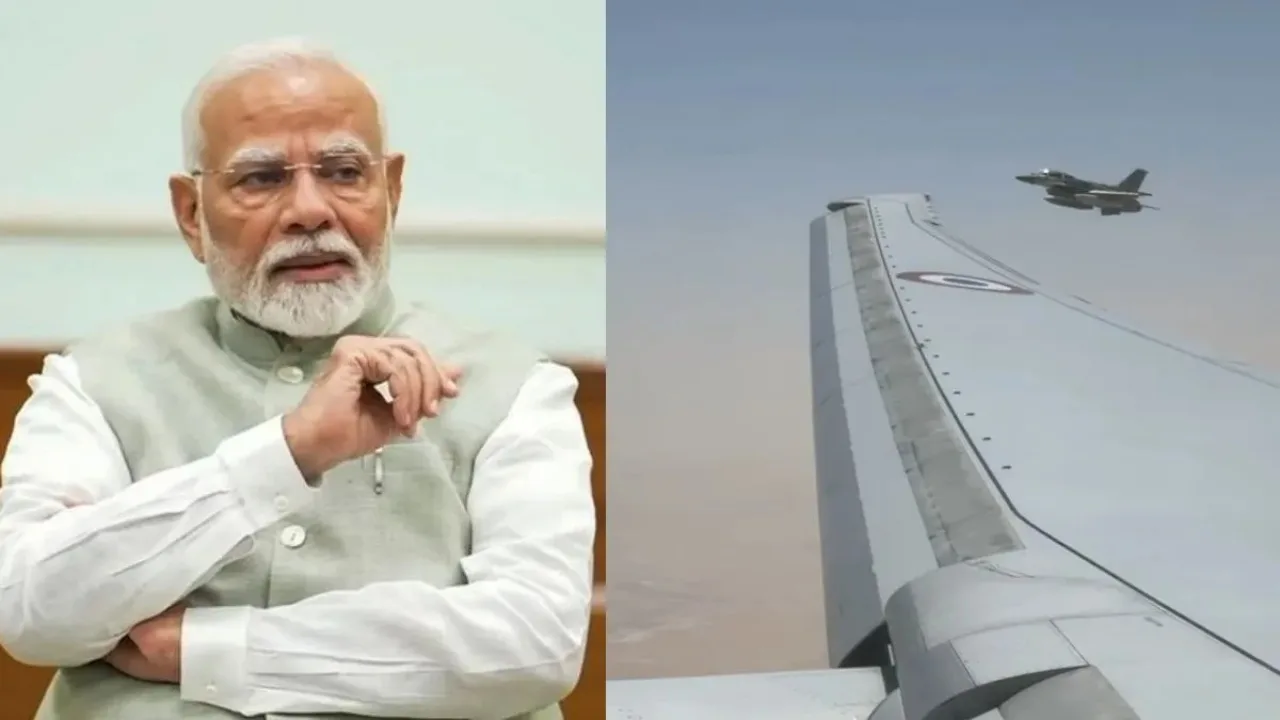 पीएम मोदी के विमान ने जैसी ही यूएई में की एंट्री तो आसपास गरजने लगे F16 जेट्स, वीडियो वायरल - Pm Narendra Modi | TIMESBULL