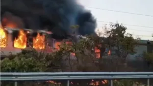 Rajdhani Express Fire- Massive