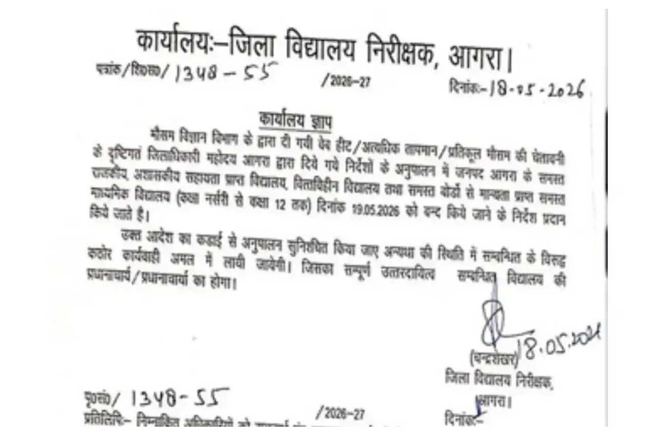 Schools Closed – Are Schools Shutdown Due to Heatwave in UP? Varanasi closed Till May 25 - School Closed (1) | TIMESBULL