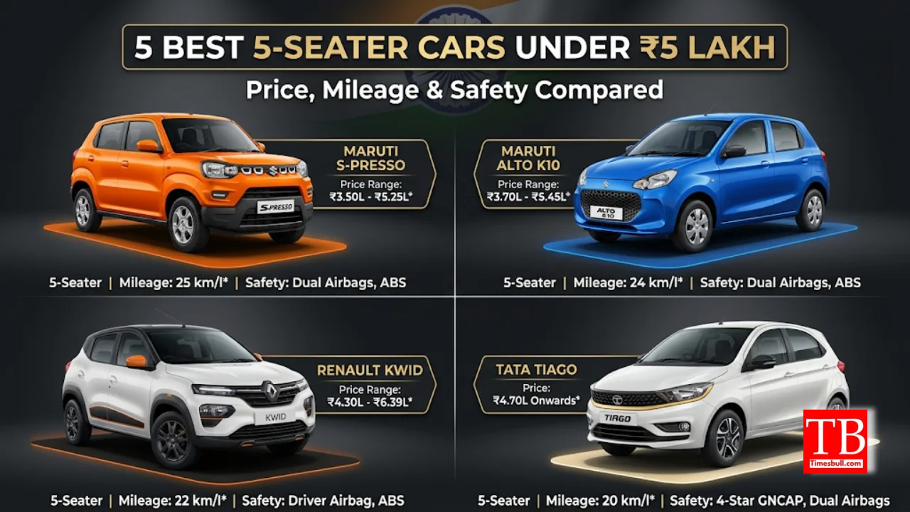 5-seater car in the budget of Rs 5 lakh