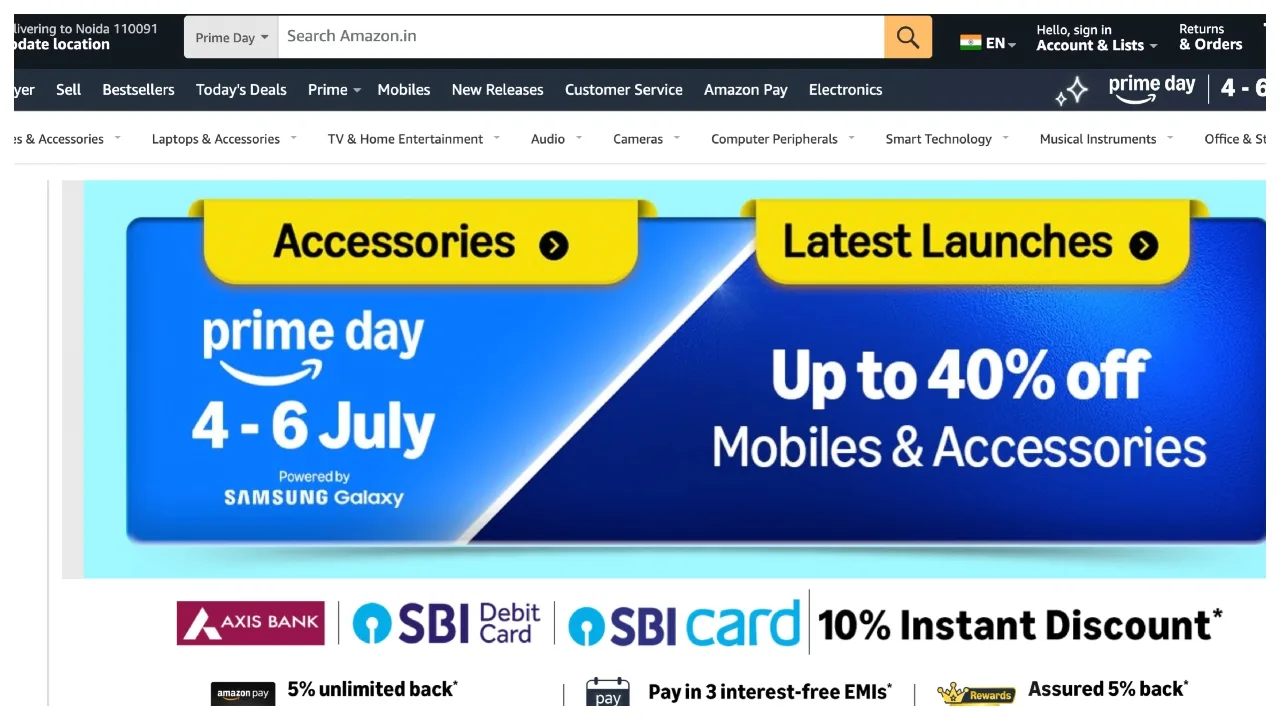 Amazon Prime Day Sale 2026 – 72-Hour Sale From July 4, Up to 80% Off Electronics, TVs, ACs - Image 1