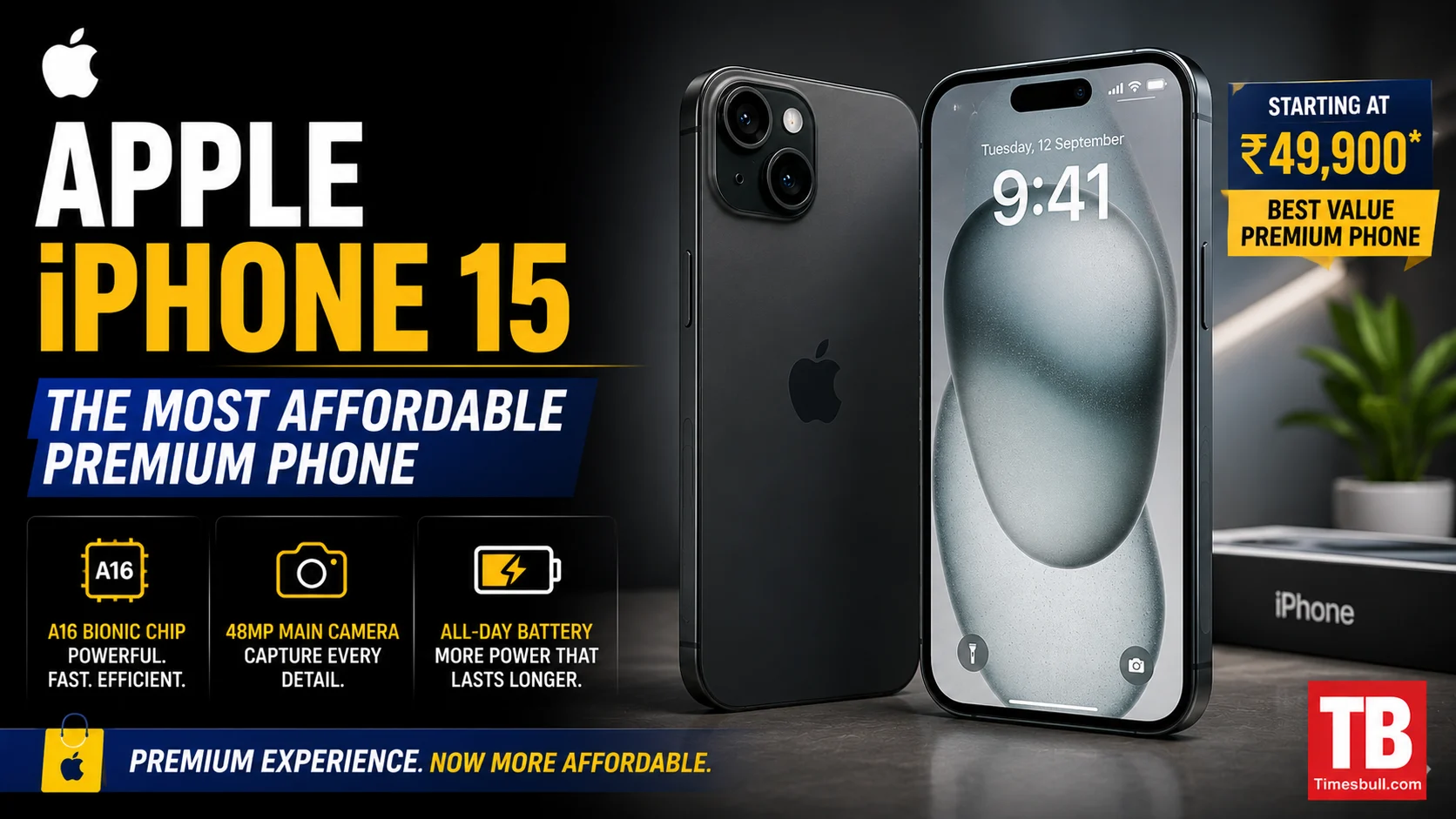 Apple iPhone 15 - the most affordable premium phone