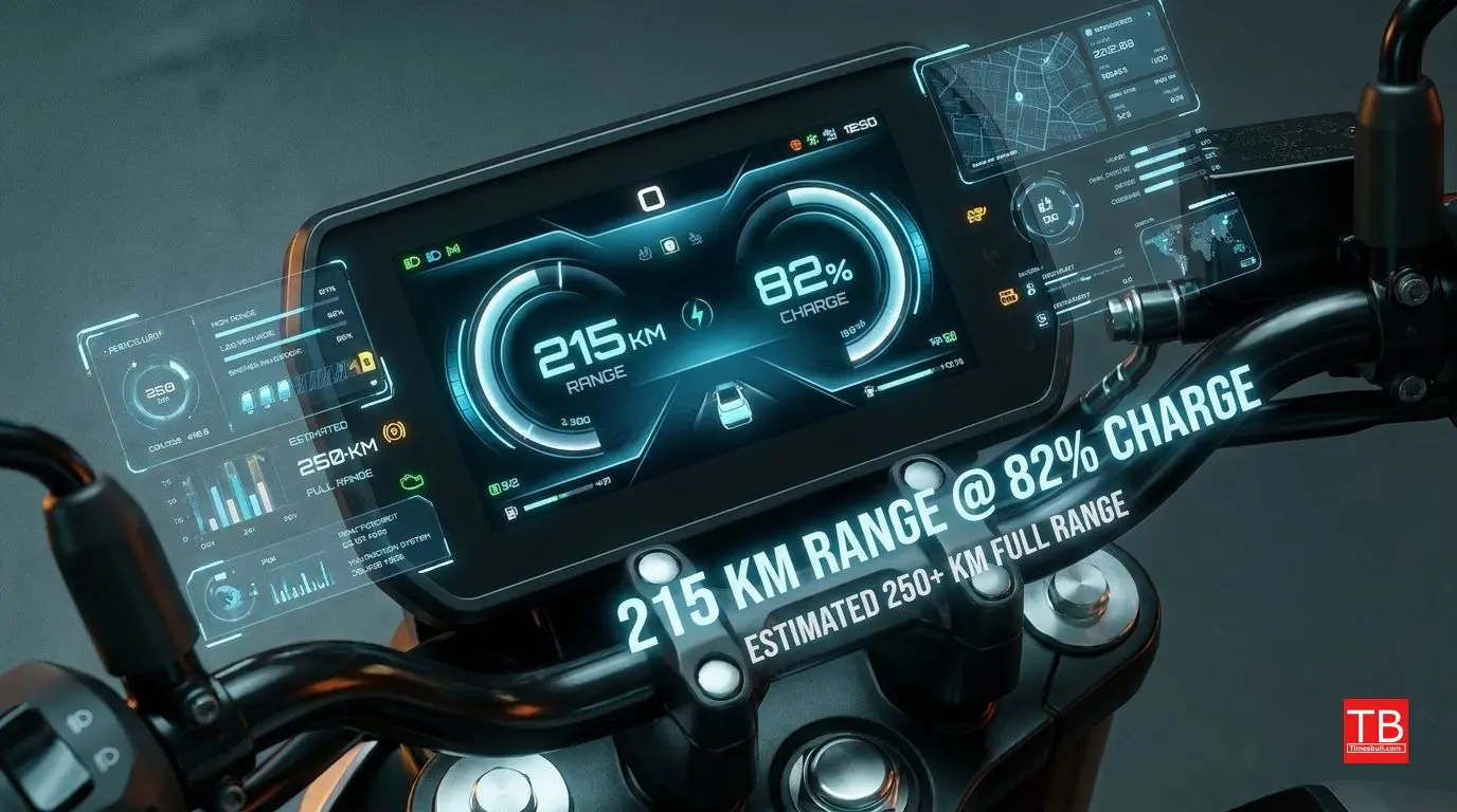 Digital Instrument Cluster - 215km range revealed