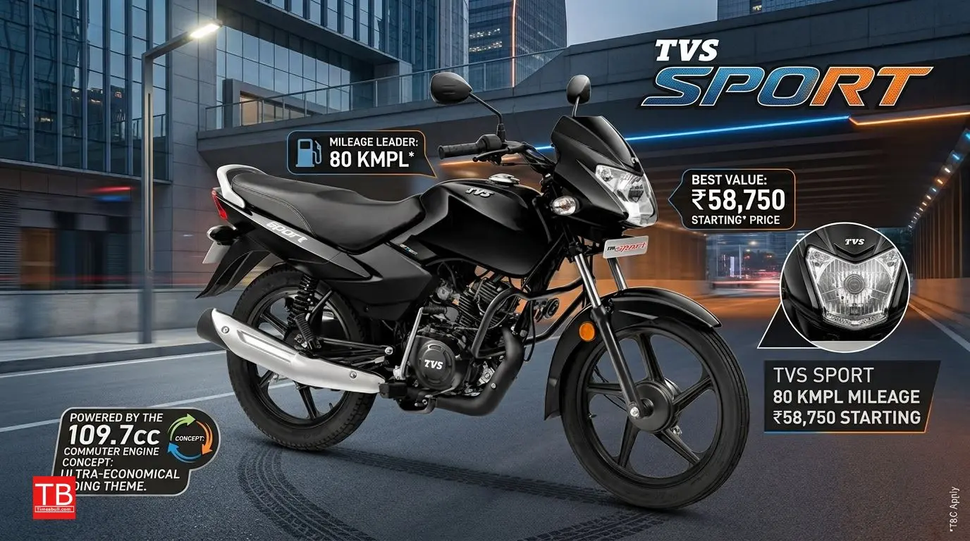 80 km / l with TVS Sport-Style
