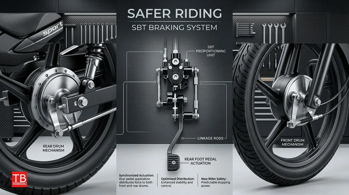 See the photo- The braking system of the TVS Sport