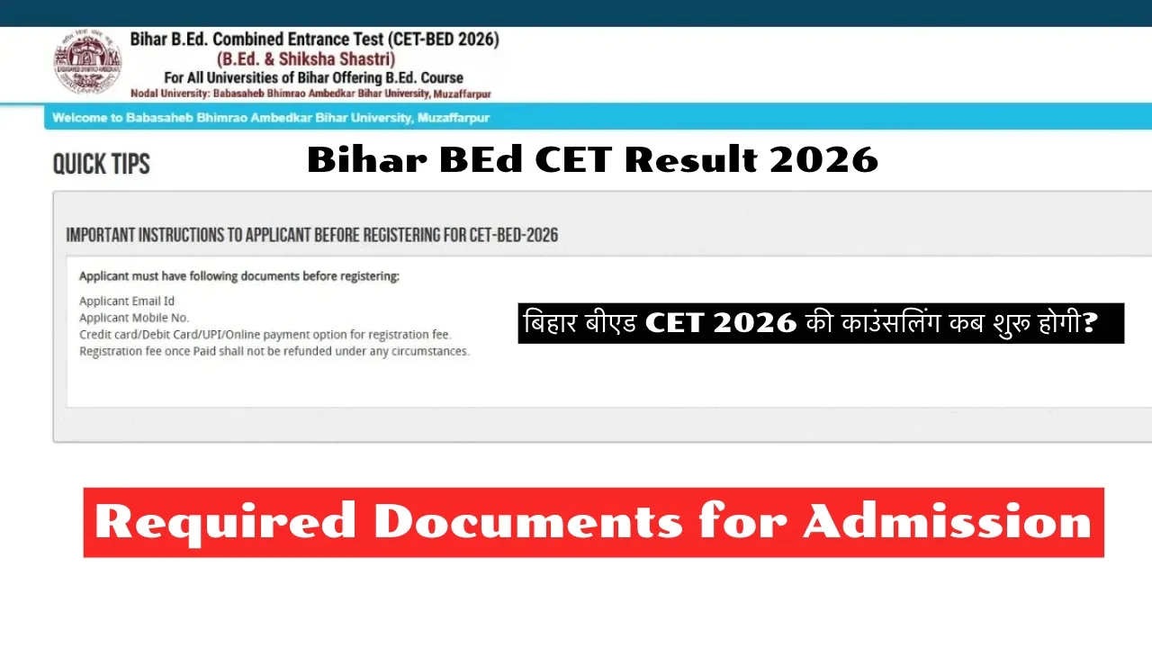 Bihar BEd CET Result 2026:...