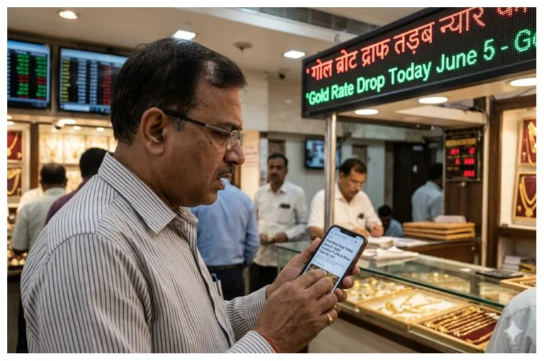 Gold Rate Drop Today June 5 – Gold  Crashes ₹1,896 & Silver Falls ₹6,138, Check IBJA Latest Rates