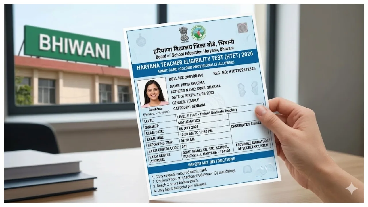 Haryana TET 2026 Admit Card...