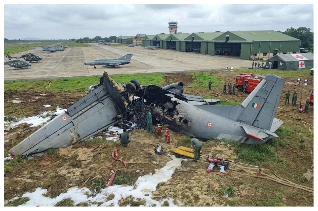 IAF AN-32 Crashes at Jorhat...