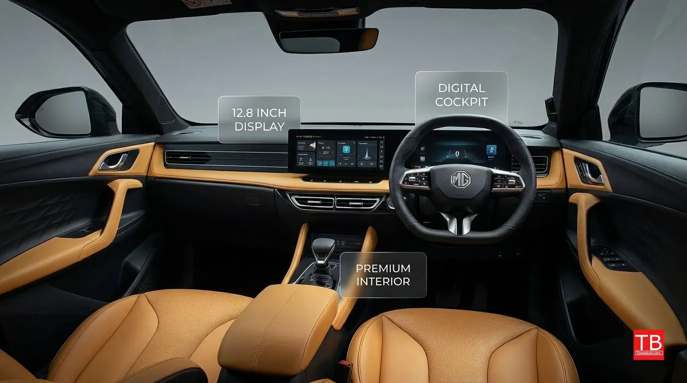 Minimalist Interior – Large Screen and Digital Cluster