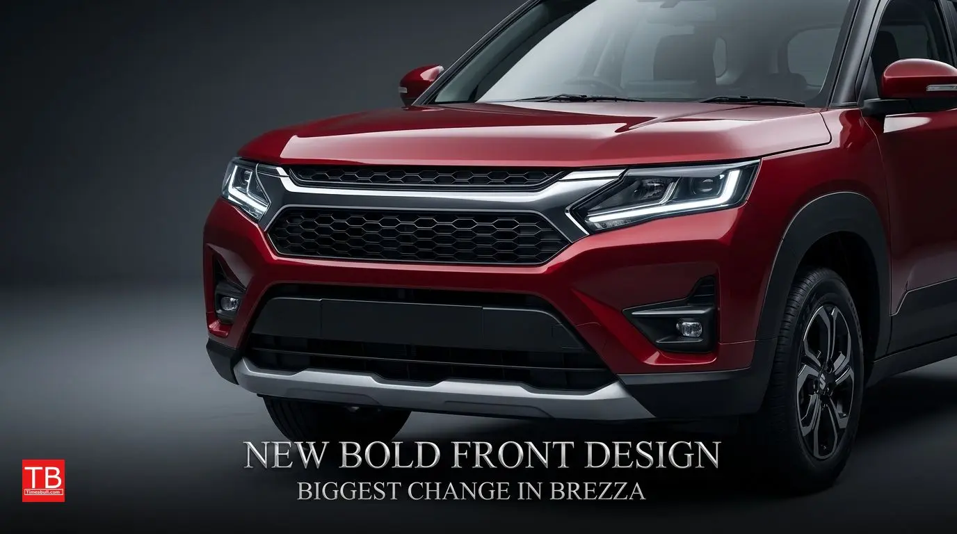 The bold front face of the new Brezza