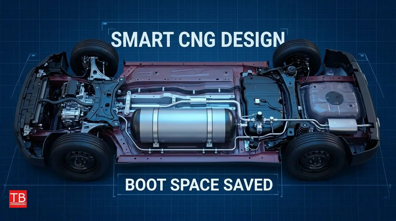 Underbody CNG Tank - Boot Space Saving Feature