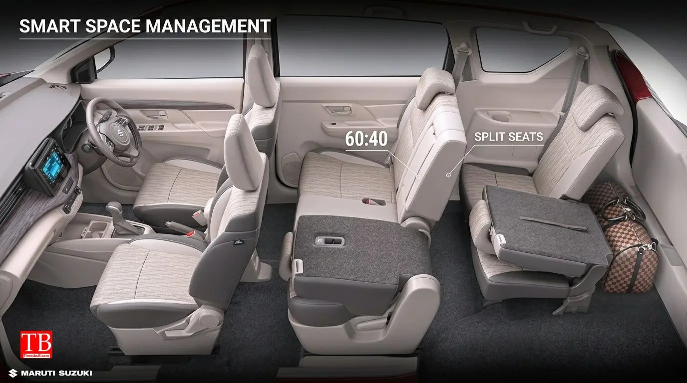 60:40 Split Second Row Seats - Flexible Space Management