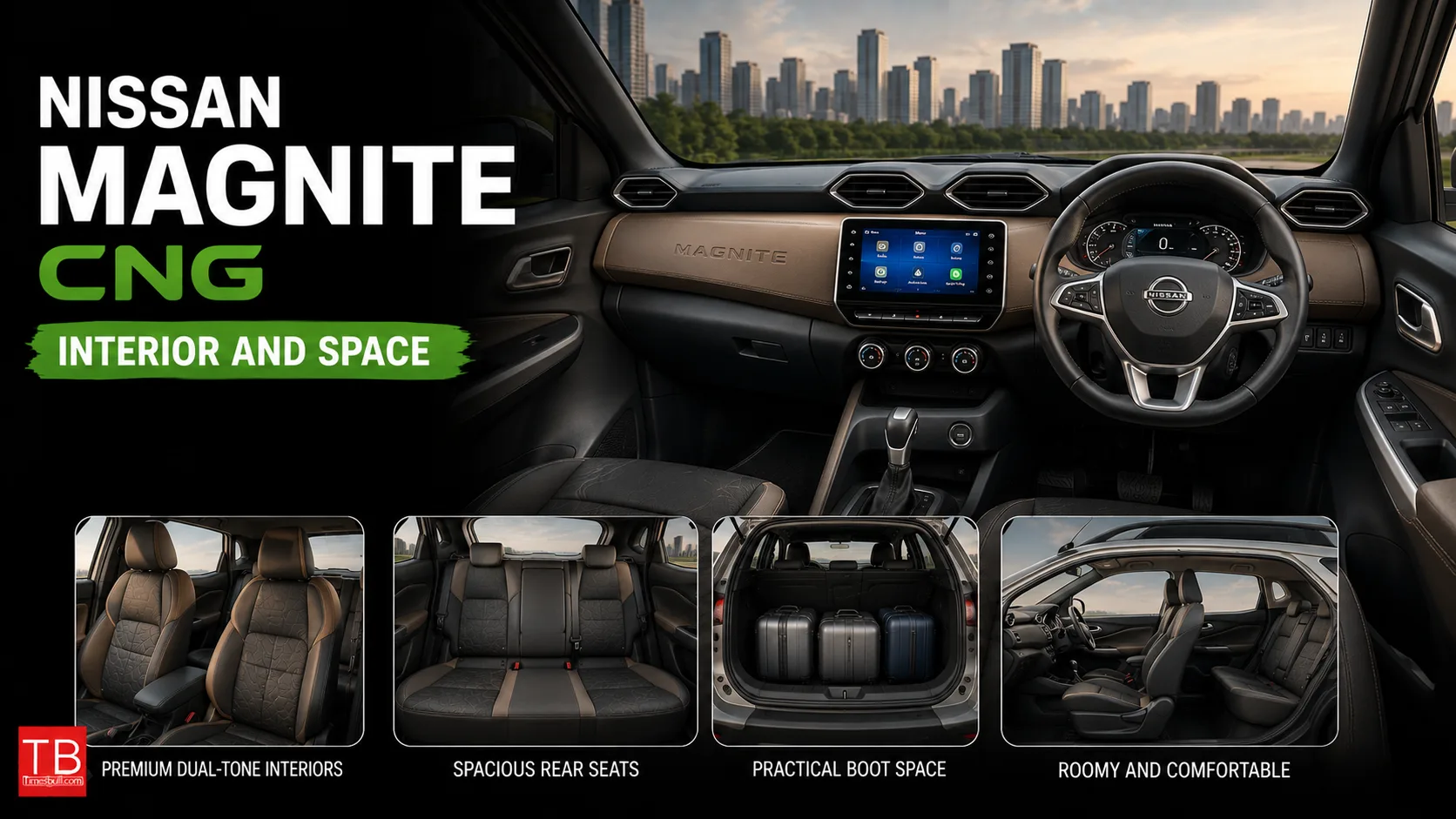 Nissan Magnite CNG - Interior and Space