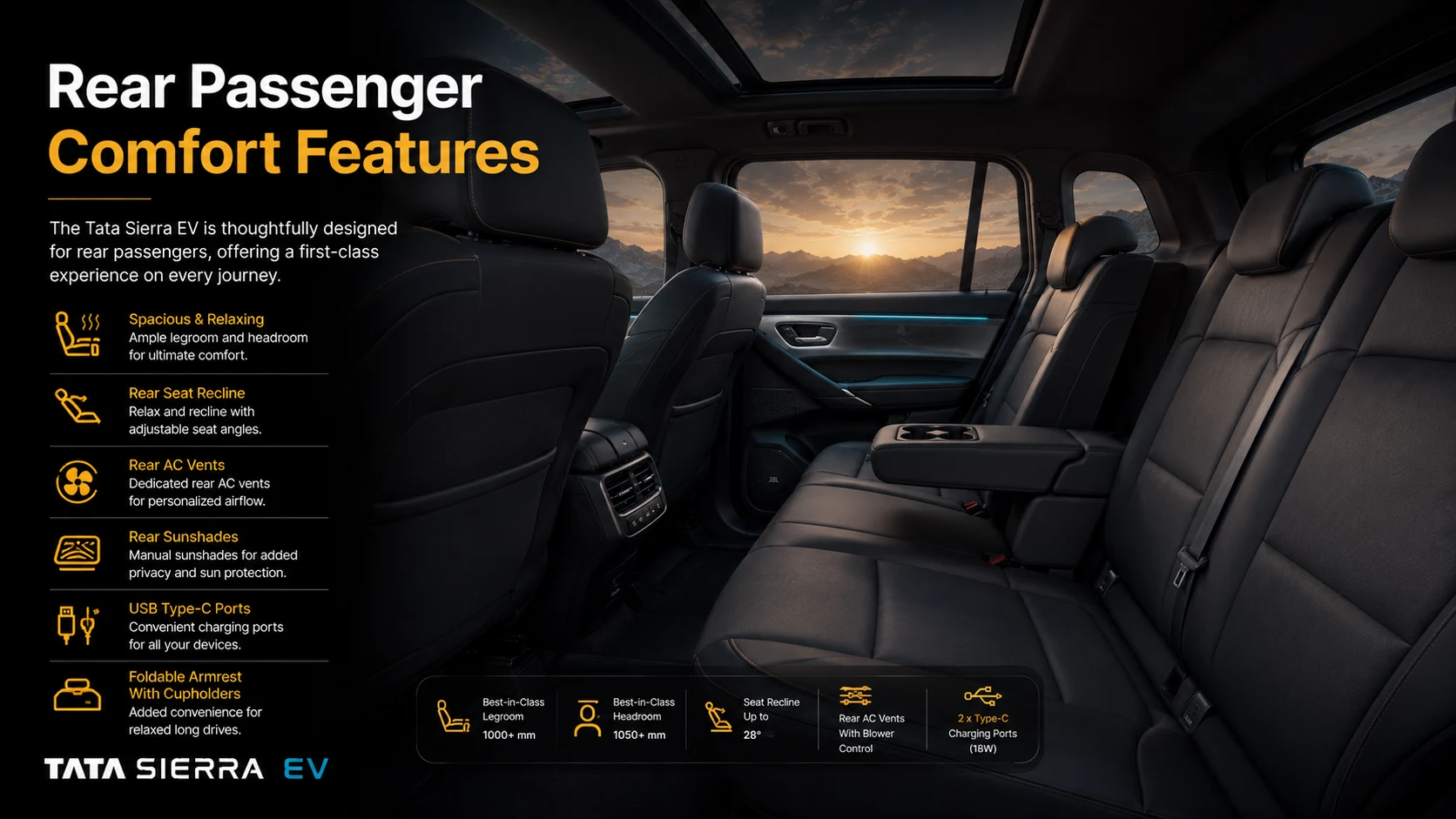 Rear Passenger Comfort Features