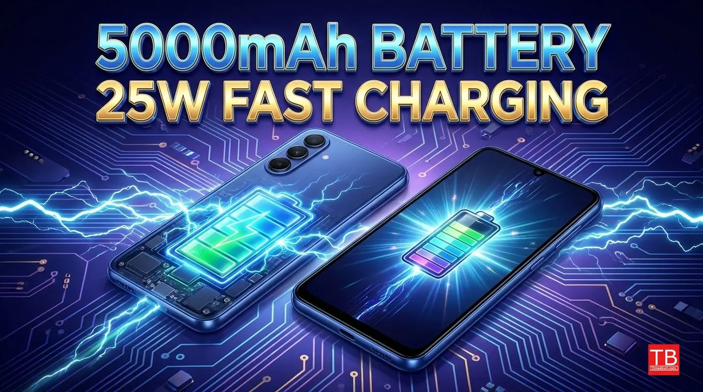5000mAh battery with 25W fast charging