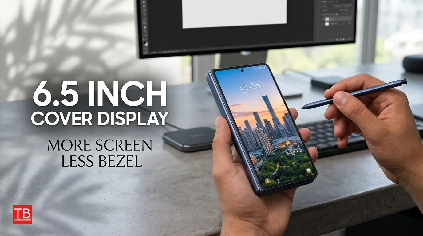Front display when folded