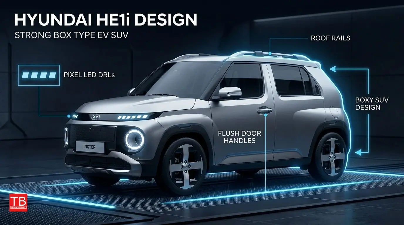 The design of the Hyundai HE1i boxy and strong